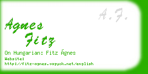 agnes fitz business card